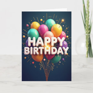 Vibrant Celebration Birthday Card