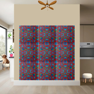 Vibrant Celtic Knot Scandinavian Pattern Tile