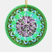 Vibrant Ceramic Circle Ornament