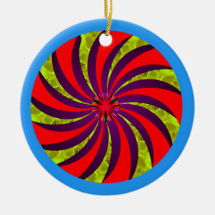 Vibrant Ceramic Circle Ornament
