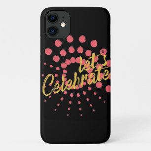 Vibrant, cheerful, fun design of "Let's Celebrate" Case-Mate iPhone Case