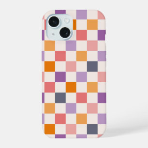 Vibrant Chequerboard Pattern iPhone 15 Case