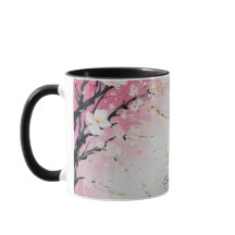 Vibrant Cherry Blossom Abstract Art