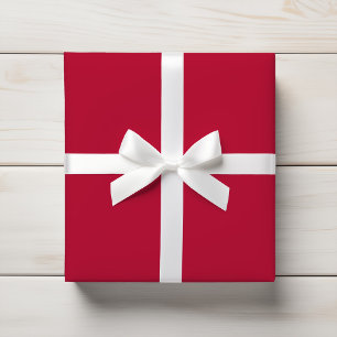 Vibrant Cherry Bright Crimson Red Solid Colour Wrapping Paper