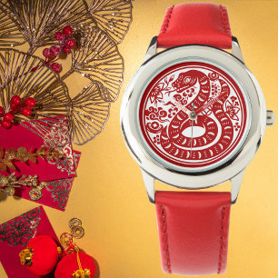 Vibrant Chinese New Year Snake Zodiac Watch