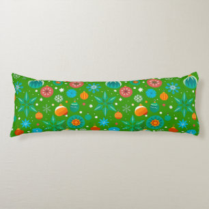 Vibrant christmas festive pattern body cushion