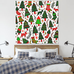 Vibrant Christmas Pattern Art Print