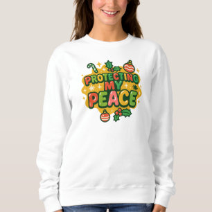 Vibrant Christmas “Protecting My Peace” Faith Desi Sweatshirt