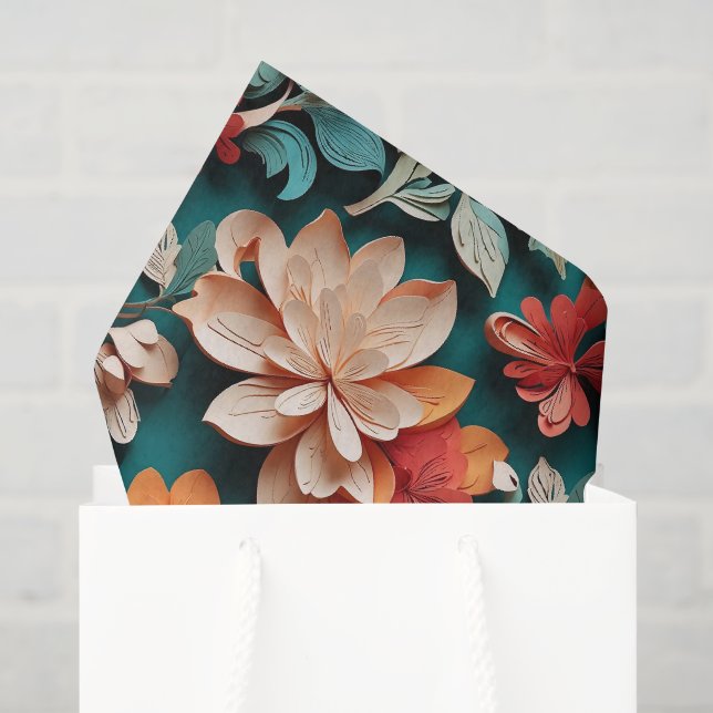Vibrant Christmas-themed Tissue Paper (Gift Bag)
