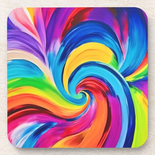 Vibrant Chromatic Dance Coaster (Front)