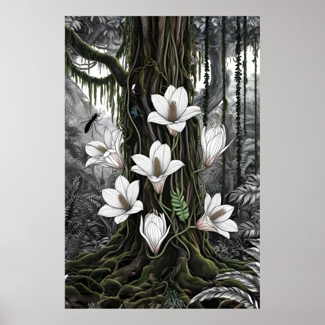 Vibrant Chromatic Lily - Fine Art Botanical Poster (Front)