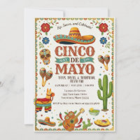 Vibrant Cinco De Mayo Holiday Party Invitation
