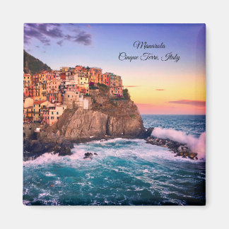 Vibrant Cinque Terre Sunset Magnet