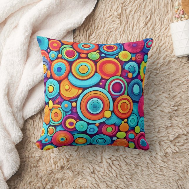 Vibrant Circle Explosion Cushion (Blanket)
