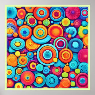 Vibrant Circle Explosion Poster