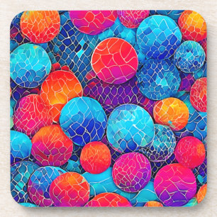 Vibrant Circle Pattern Coaster