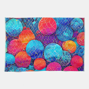 Vibrant Circle Pattern Tea Towel