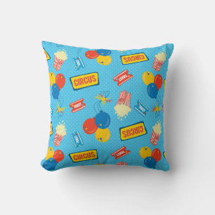 Vibrant Circus Celebration Pattern Cushion