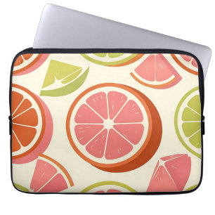 Vibrant Citrus Grapefruit Orange Lime Slices  Laptop Sleeve
