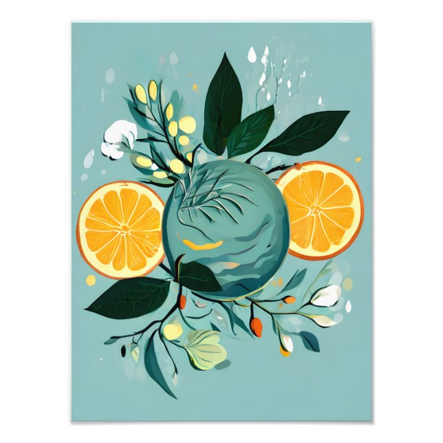 Vibrant Citrus Paradise Photo Print (Front)