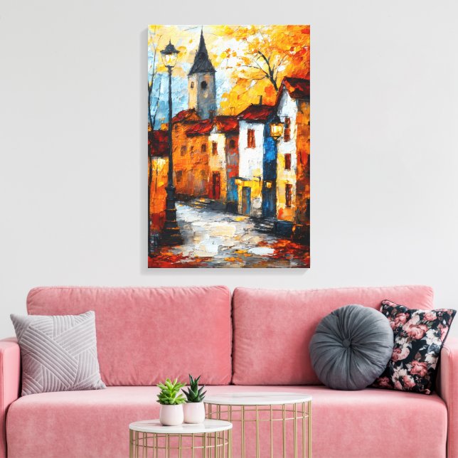 Vibrant City Landscape Canvas Print (Insitu(LivingRoom))