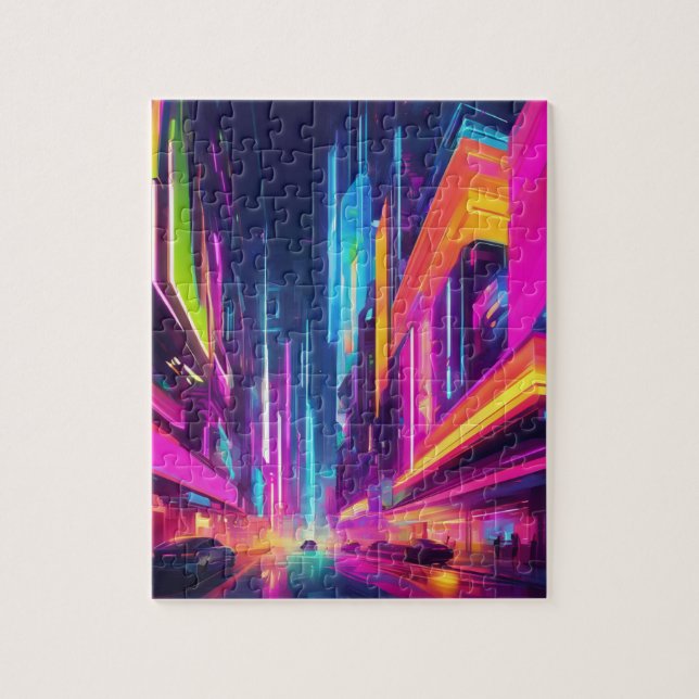 Vibrant Cityscape Jigsaw Puzzle (Vertical)