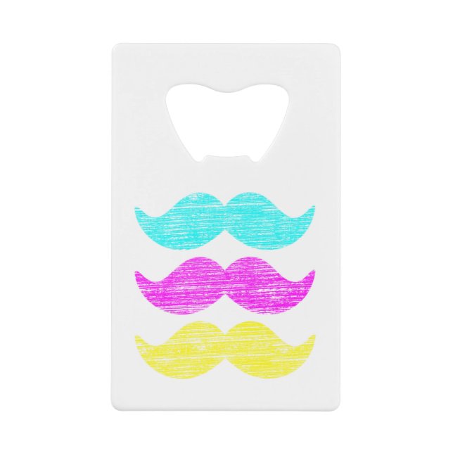 Vibrant CMY Moustache Pattern Bar Tool (Front)