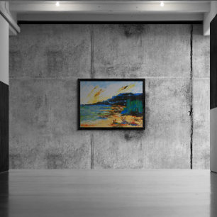 Vibrant Coastal Landscape Poster