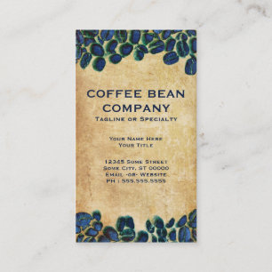 vibrant coffee beans business card