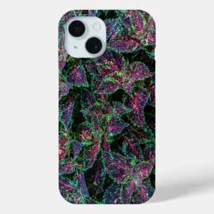 Vibrant Coleus Leaves Pattern. iPhone 15 Case