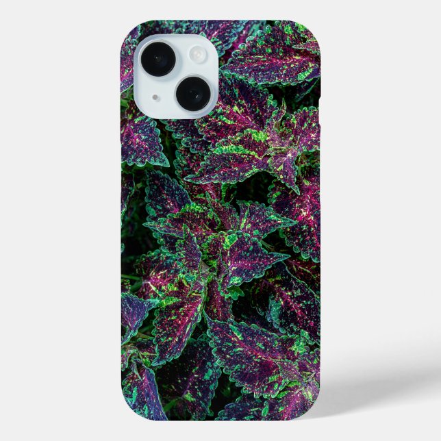 Vibrant Coleus Leaves Pattern. Case-Mate iPhone Case (Back)