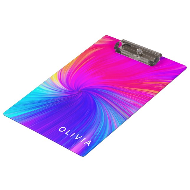 Vibrant Color Aesthetic Pattern Clipboard (Angled)