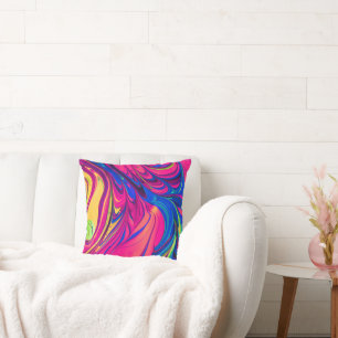 Vibrant Color Aesthetic Pattern Decorative Cushion