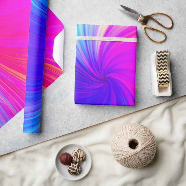 Vibrant Color Aesthetic Pattern Wrapping Paper (Crafts)
