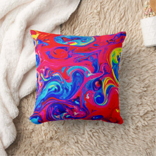 Vibrant Color Blast Pattern Cushion