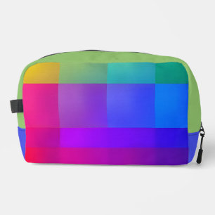 Vibrant Color Grid  Dopp Kit