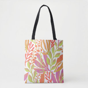 Vibrant color print tote bag