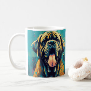 Vibrant Colorful Dog Art, For Dog Lovers Featuring Coffee Mug