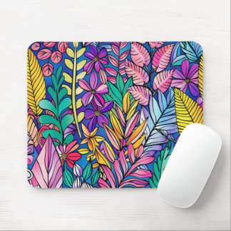 Vibrant Colorful Nature Patterned Mousepad