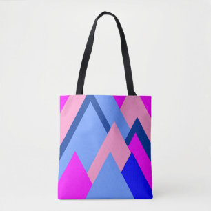Vibrant Colorful Triangles Tote Bag