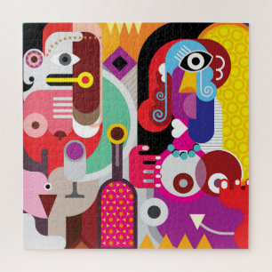 Vibrant colour abstract pattern jigsaw puzzle