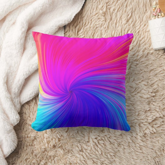 Vibrant Colour Aesthetic Pattern Decorative  Cushion (Blanket)