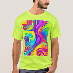 Vibrant Colour Background: Cartoon Splash Art T-Shirt
