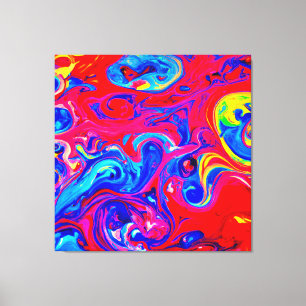 Vibrant Colour Blast Pattern Canvas Print