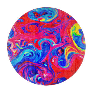 Vibrant Colour Blast Pattern Cutting Board