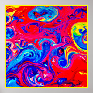 Vibrant Colour Blast Pattern Poster