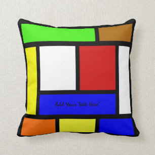 Vibrant Colour Block Throw Pillow
