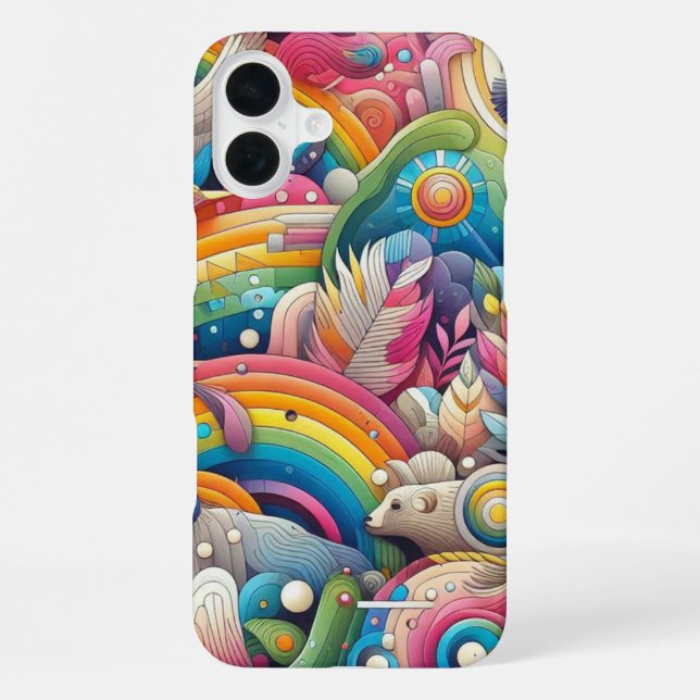 Vibrant Colour Design iPhone Case (Back)