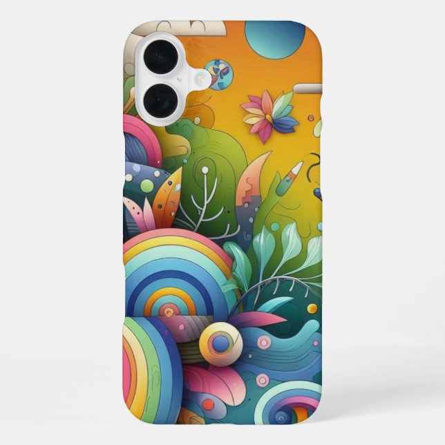 Vibrant Colour Design  iPhone Case (Back)