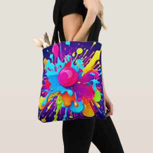 Vibrant Colour Explosion: A Visual Feast Tote Bag